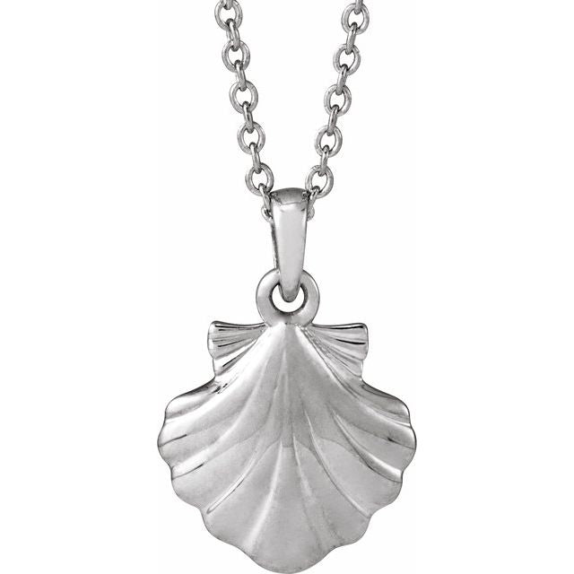 14K Gold Shell Necklace