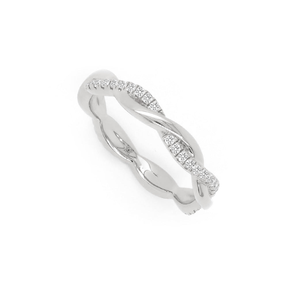 14K Gold 44 Stones Full Eternity Band