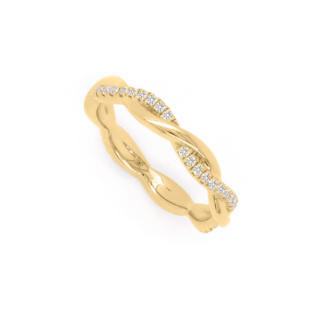 14K Gold 44 Stones Full Eternity Band