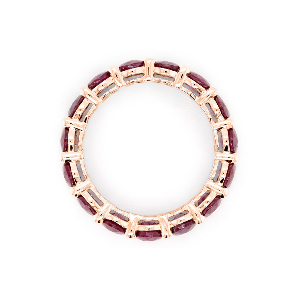Timeless Natural Ruby Full-Eternity Band in 14k Gold