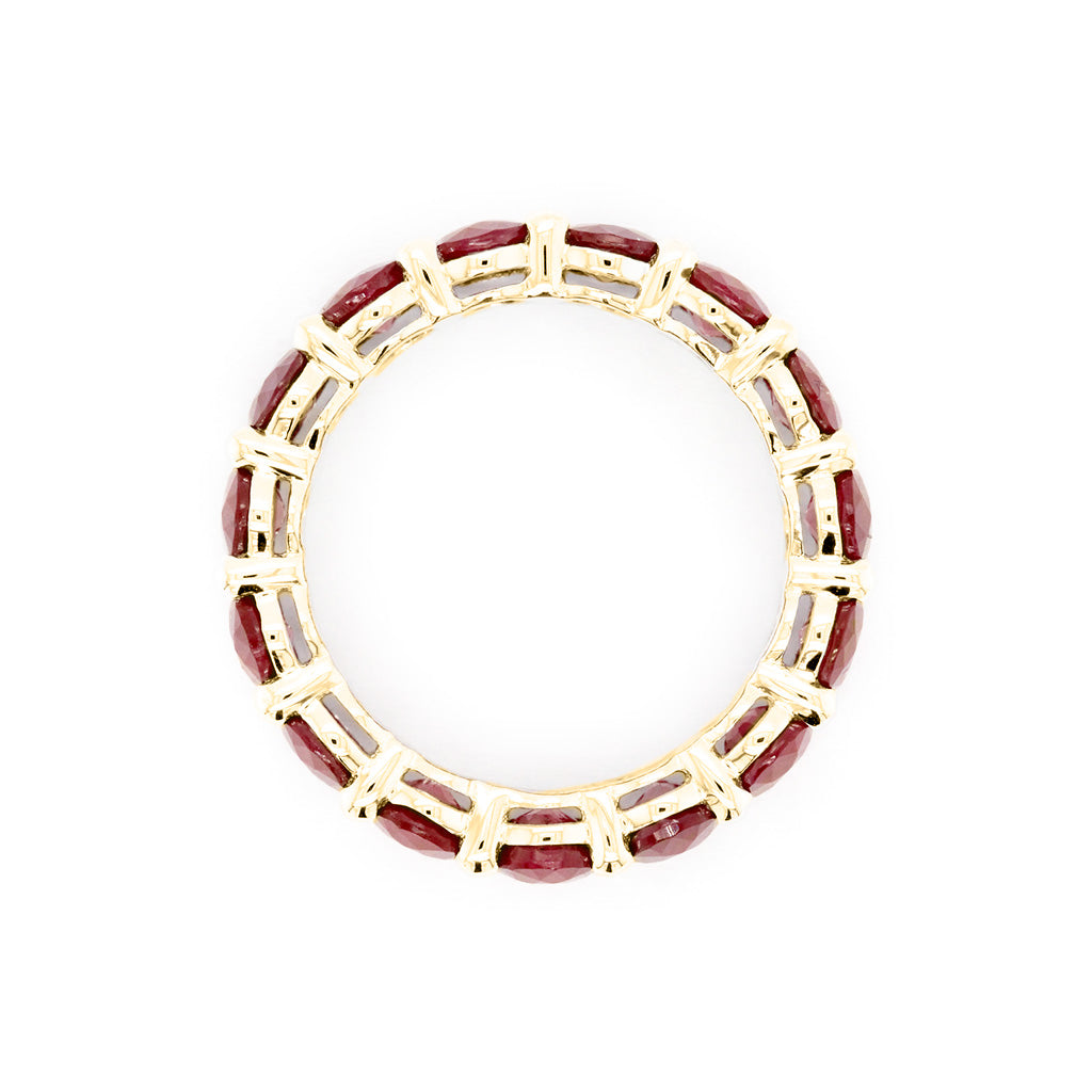 Timeless Natural Ruby Full-Eternity Band in 14k Gold