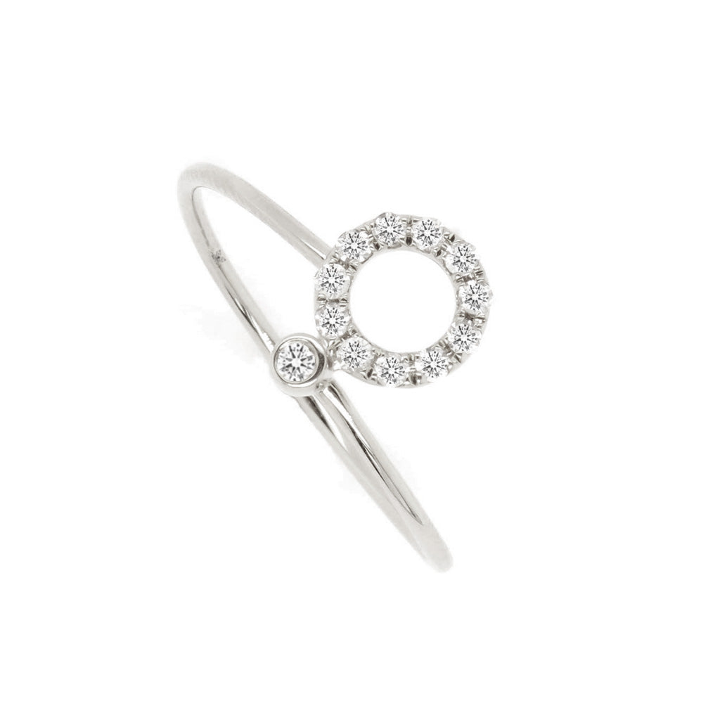 14K Gold 12 Stones Stackable Band
