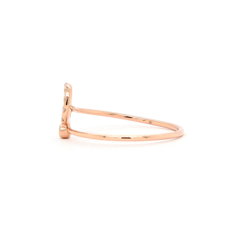 14K Gold 12 Stones Stackable Band
