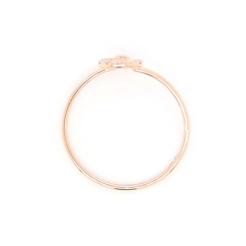 14K Gold 12 Stones Stackable Band