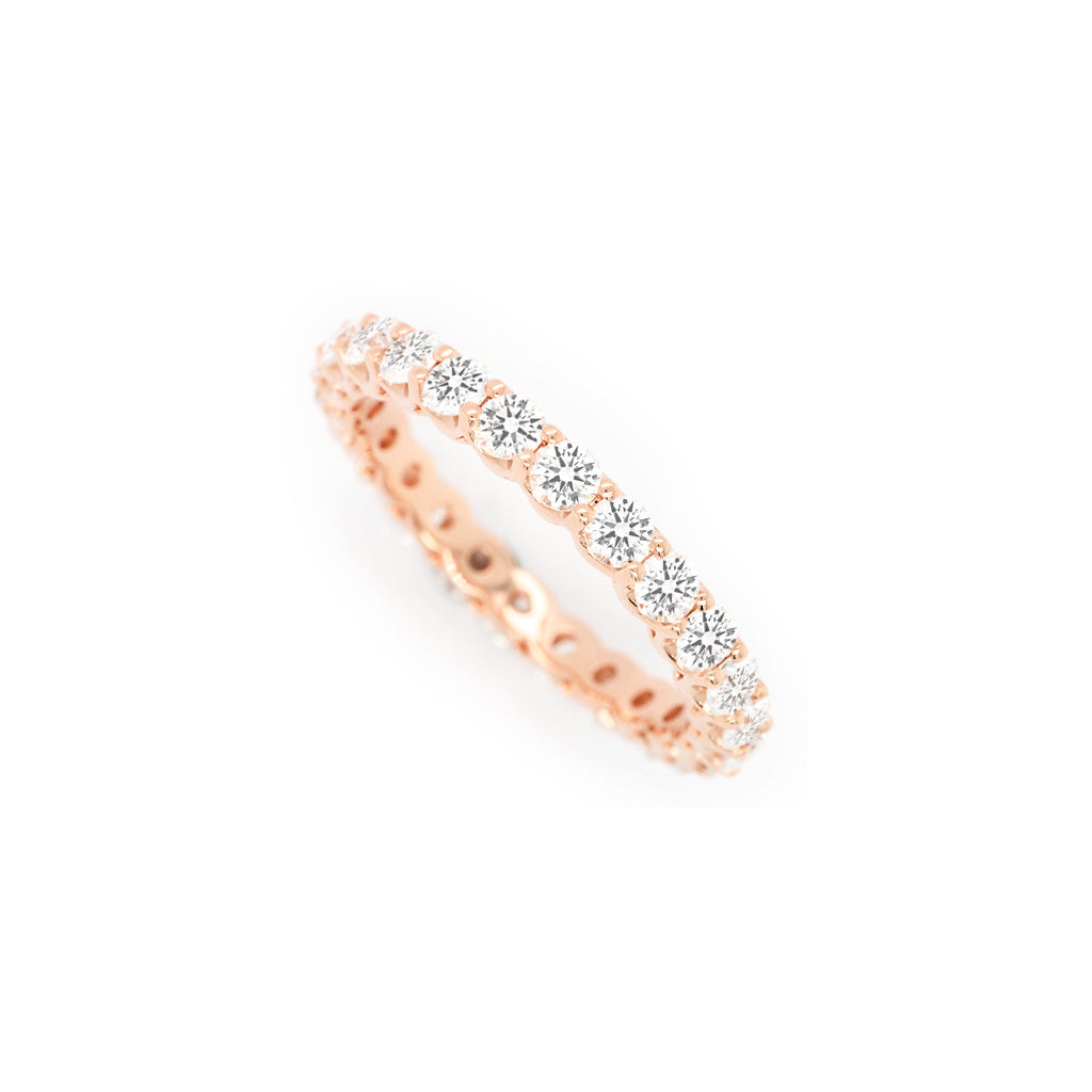 14K Gold 24 Stones Full Eternity Band