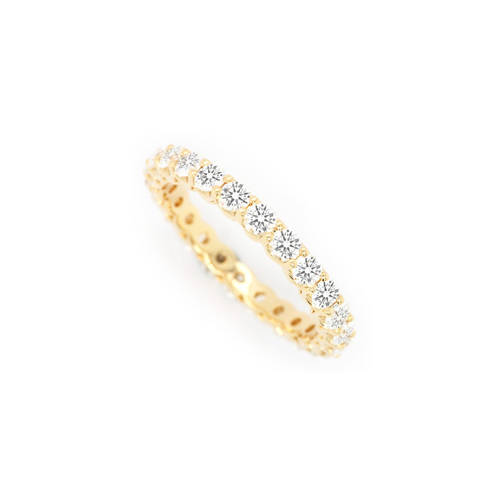 14K Gold 24 Stones Full Eternity Band