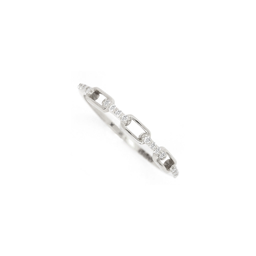 14K Gold 11 Stones Stackable Band