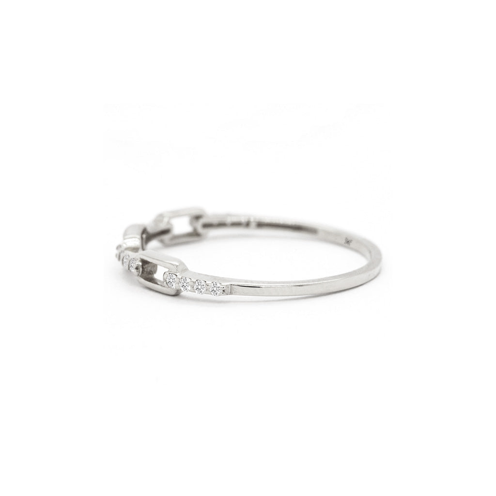 14K Gold 11 Stones Stackable Band