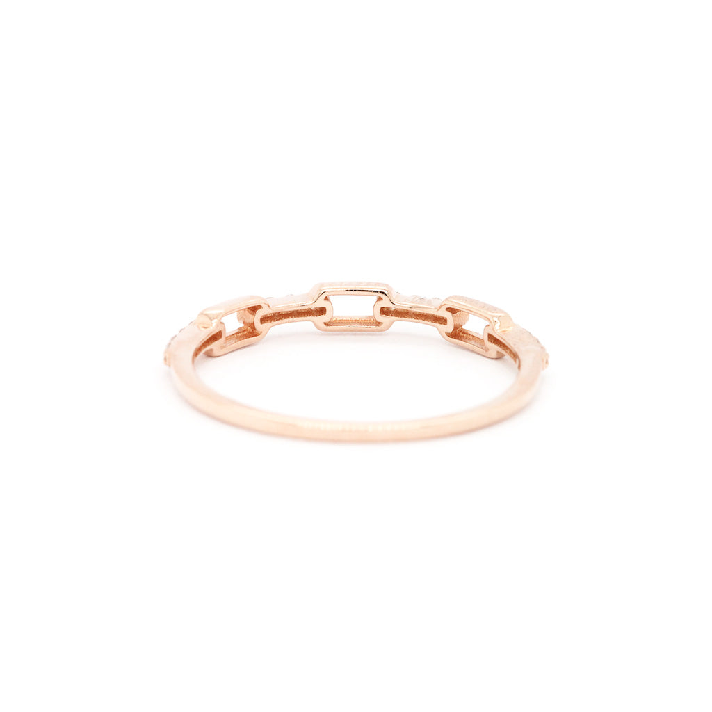 14K Gold 11 Stones Stackable Band