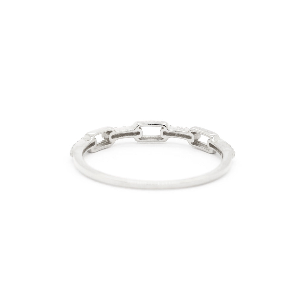 14K Gold 11 Stones Stackable Band