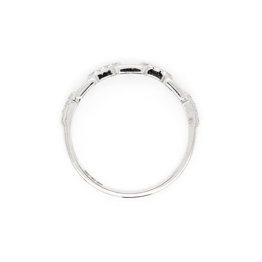 14K Gold 11 Stones Stackable Band