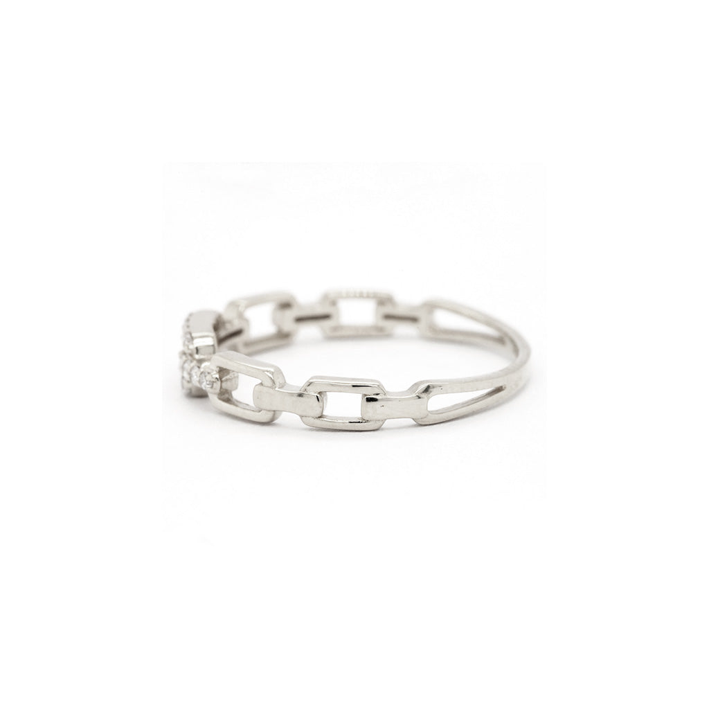 14K Gold 18 Stones Stackable Band