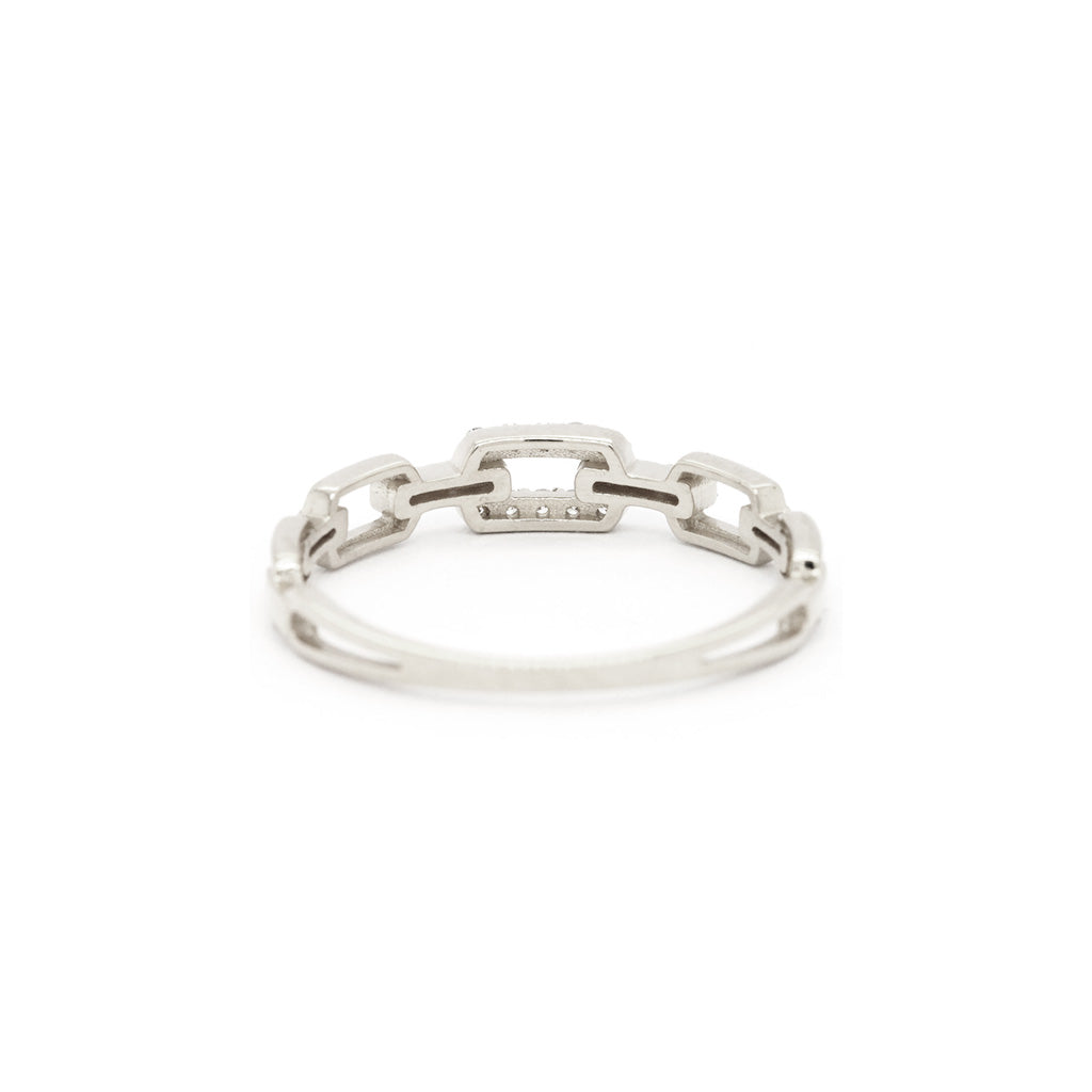 14K Gold 18 Stones Stackable Band