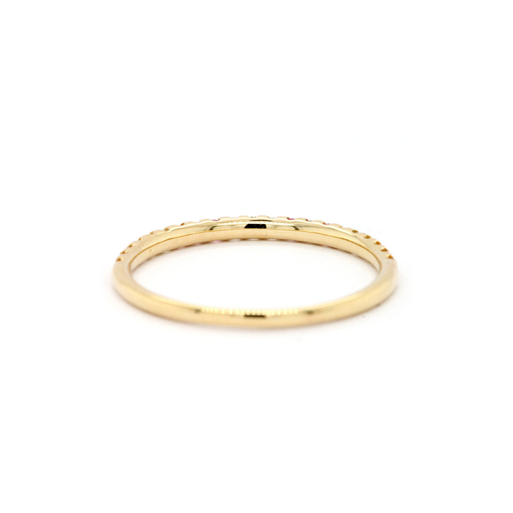 Exquisite 14K Gold SAC Half Eternity Stackable Band