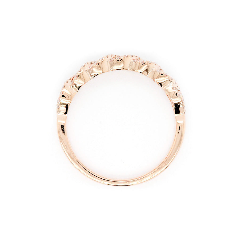 Half Eternity Anniversary Band in 18K Gold with 71 Diamonds
