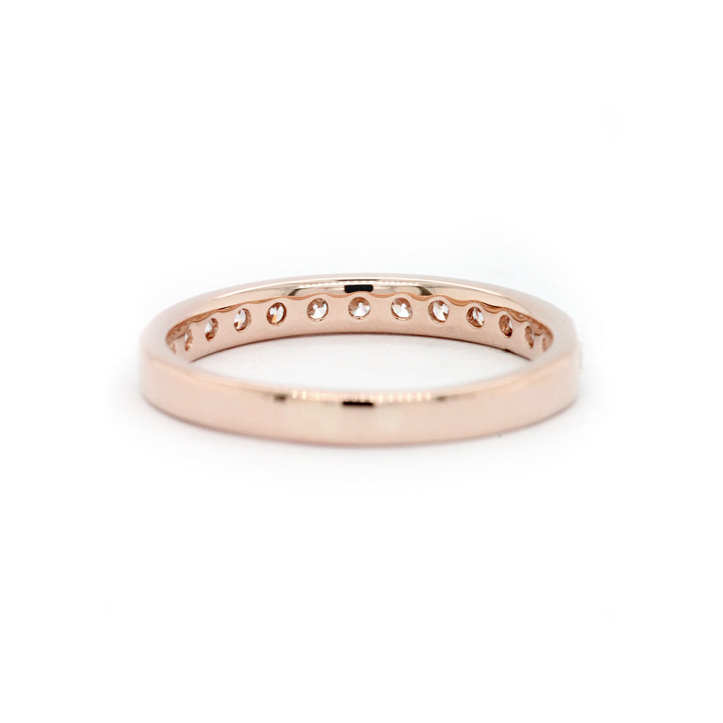 Luxurious 18K Gold Half Eternity Stackable Band