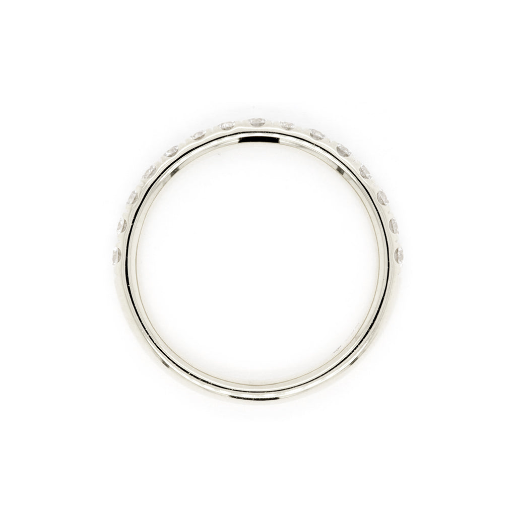 18K Gold Exquisite Stackable Half Eternity Band