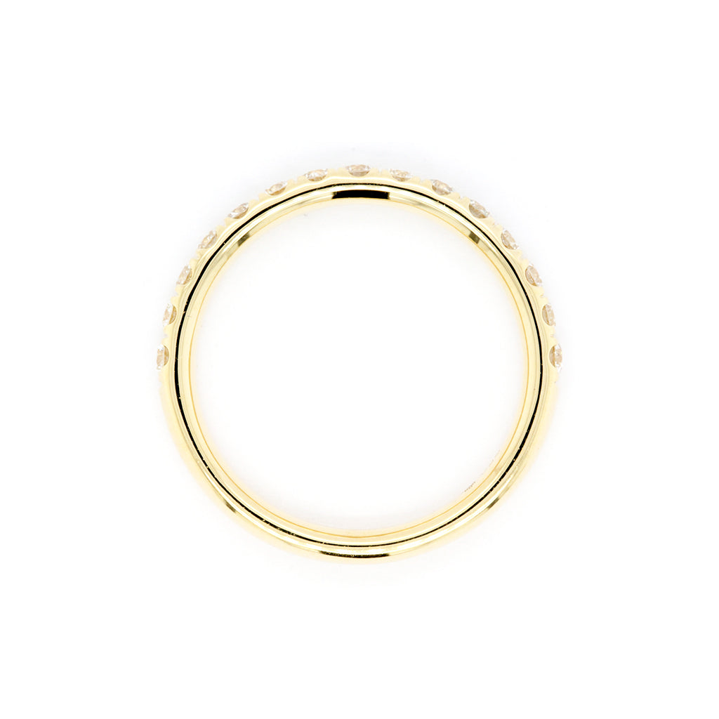 18K Gold Exquisite Stackable Half Eternity Band