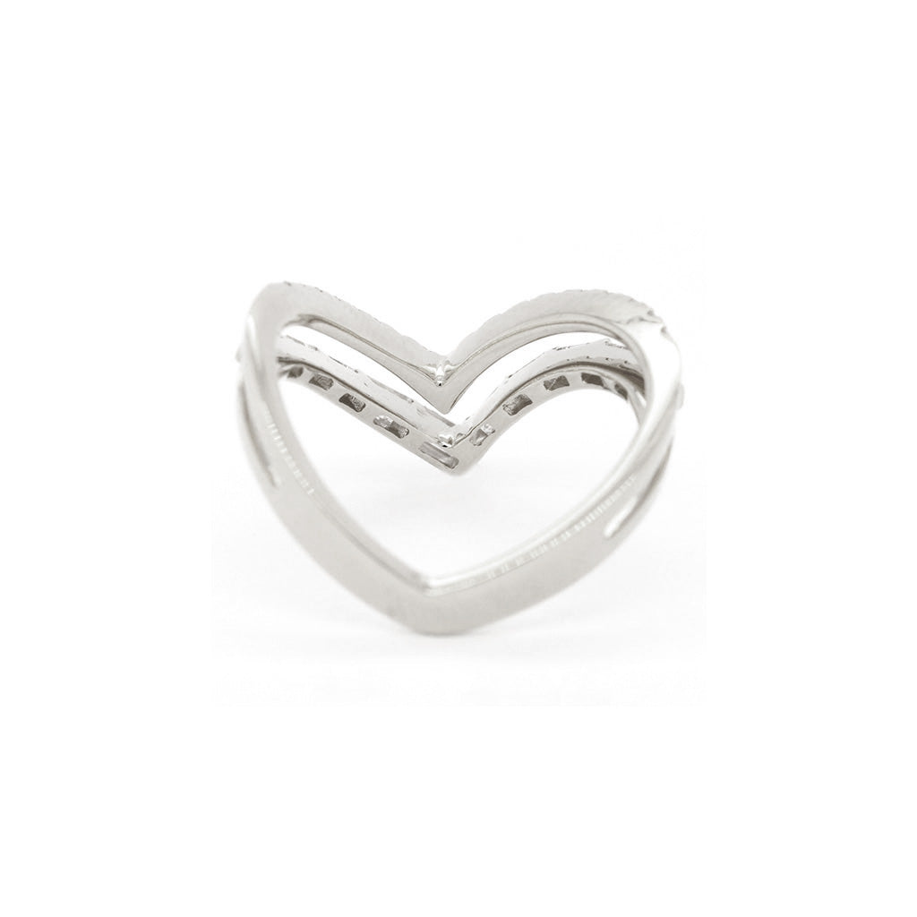14K Gold 29 Diamonds Curved Anniversary Band