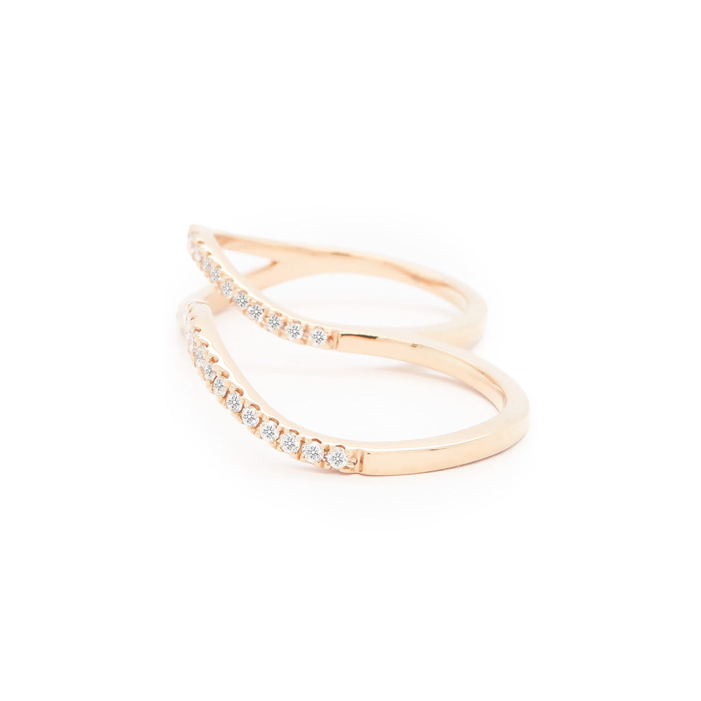 14K Gold 55 Diamonds Stackable Band