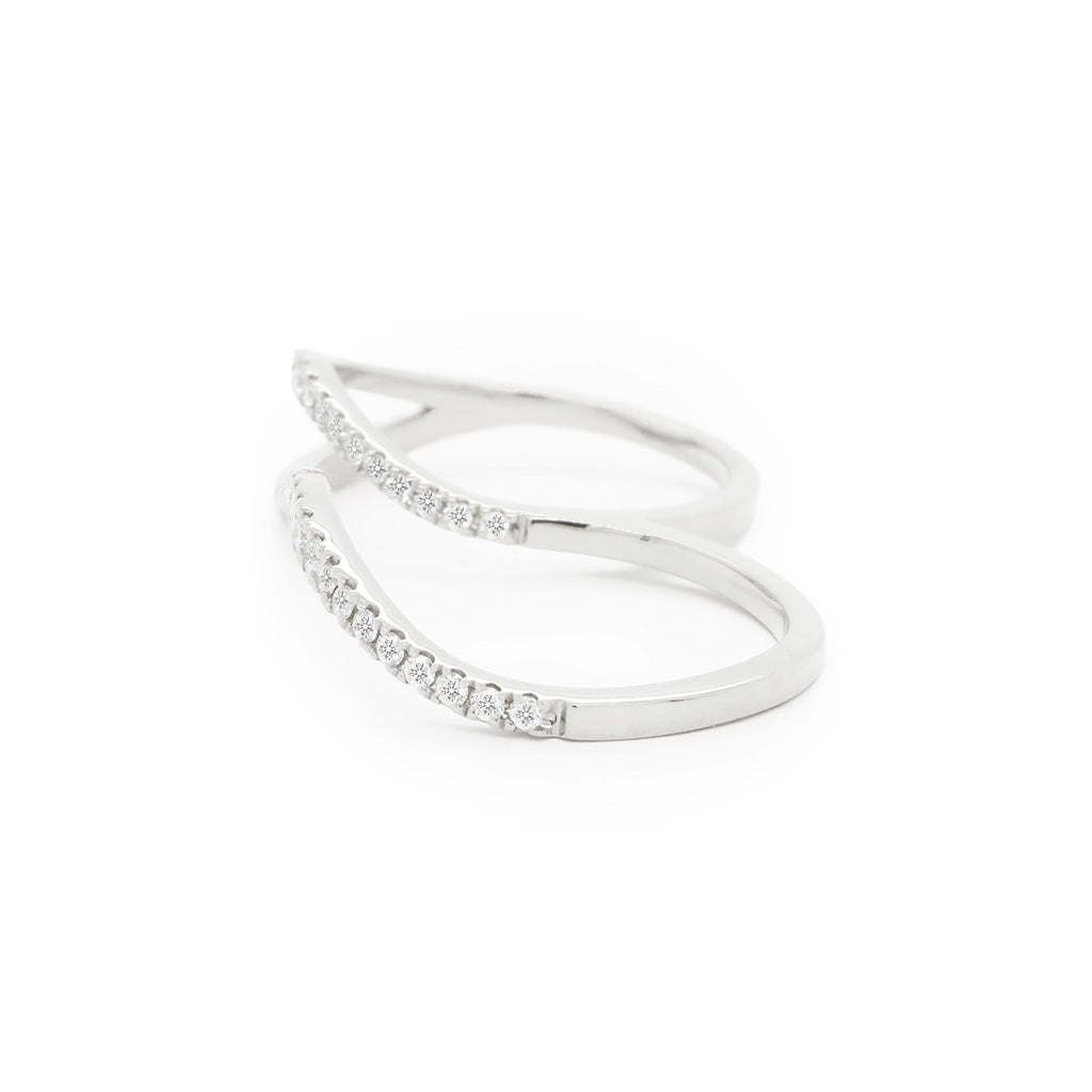 14K Gold 55 Diamonds Stackable Band