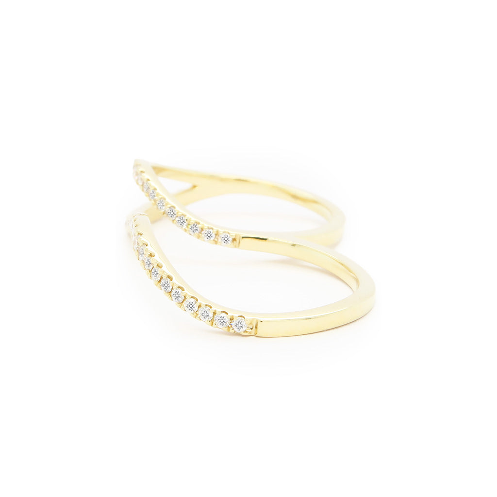 14K Gold 55 Diamonds Stackable Band