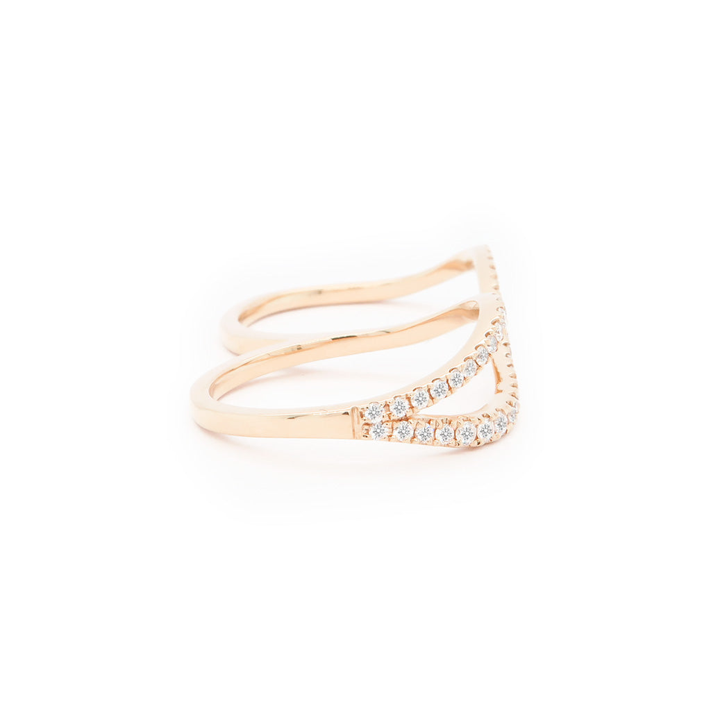 14K Gold 55 Diamonds Stackable Band