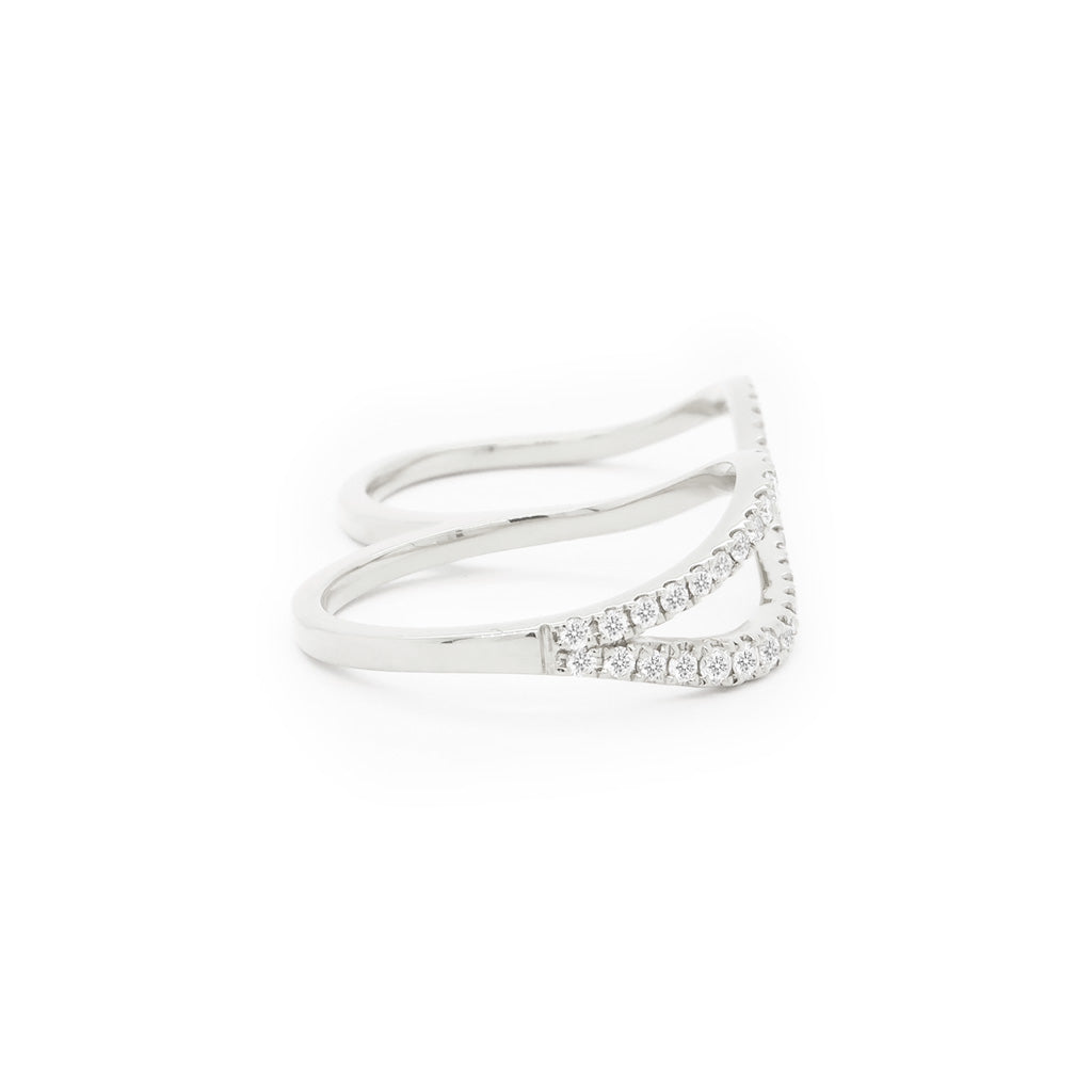 14K Gold 55 Diamonds Stackable Band