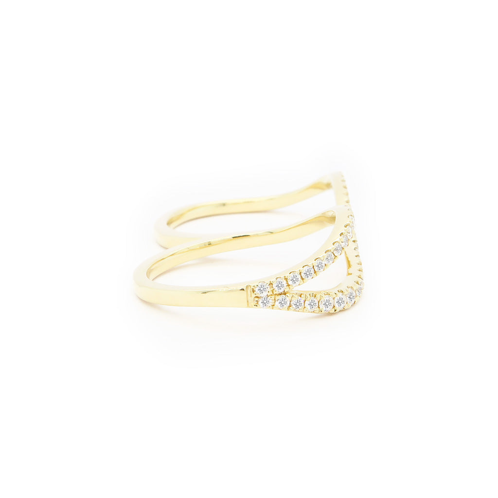 14K Gold 55 Diamonds Stackable Band