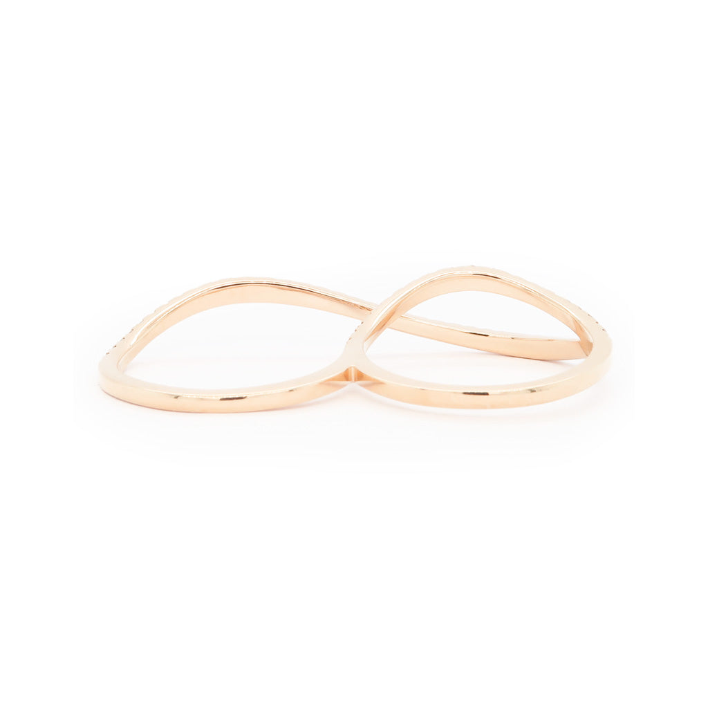 14K Gold 55 Diamonds Stackable Band
