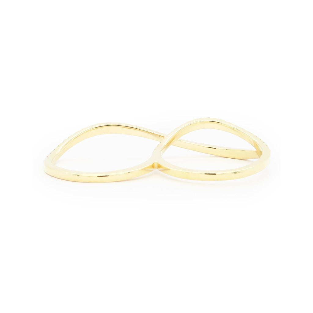 14K Gold 55 Diamonds Stackable Band