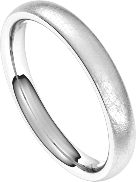 3mm European Ice Finish Comfort Fit Wedding Ring