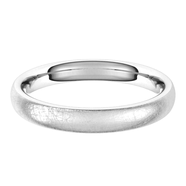 3mm European Ice Finish Comfort Fit Wedding Ring