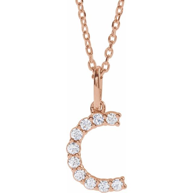Initial Lab Diamond Pendant