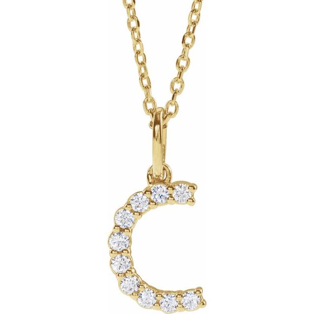 Initial Lab Diamond Pendant