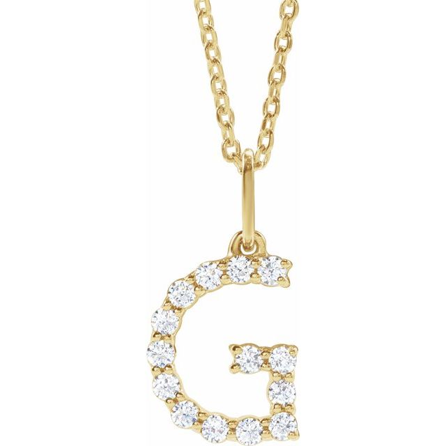Initial Lab Diamond Pendant
