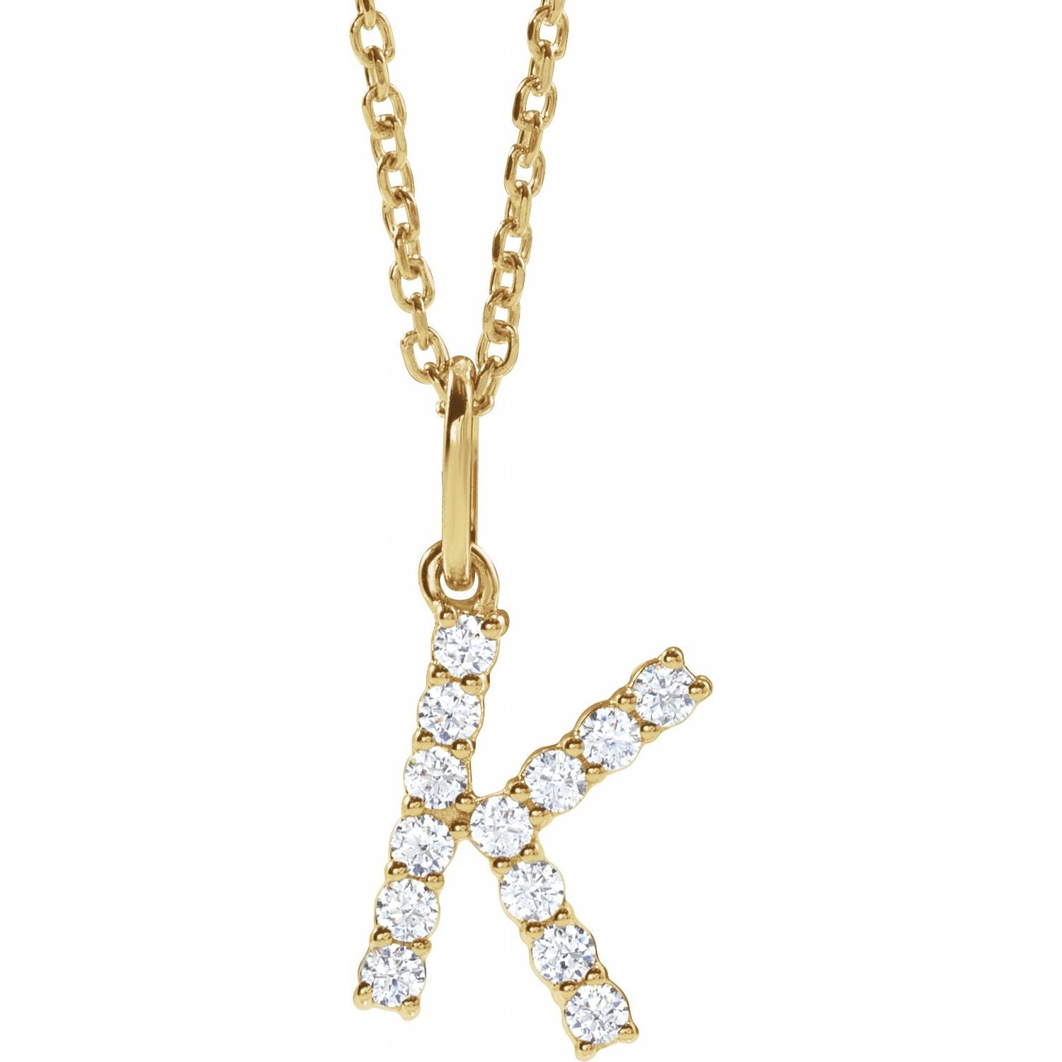 Initial Lab Diamond Pendant