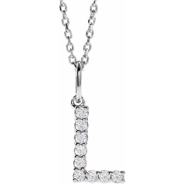 Initial Lab Diamond Pendant