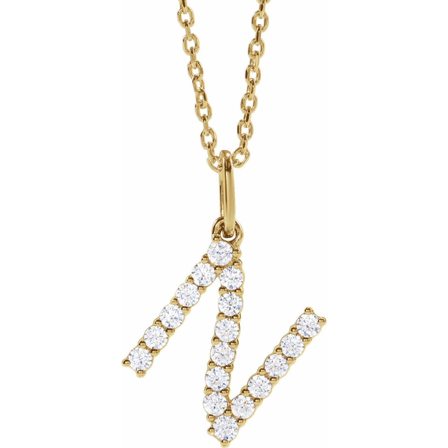 Initial Lab Diamond Pendant