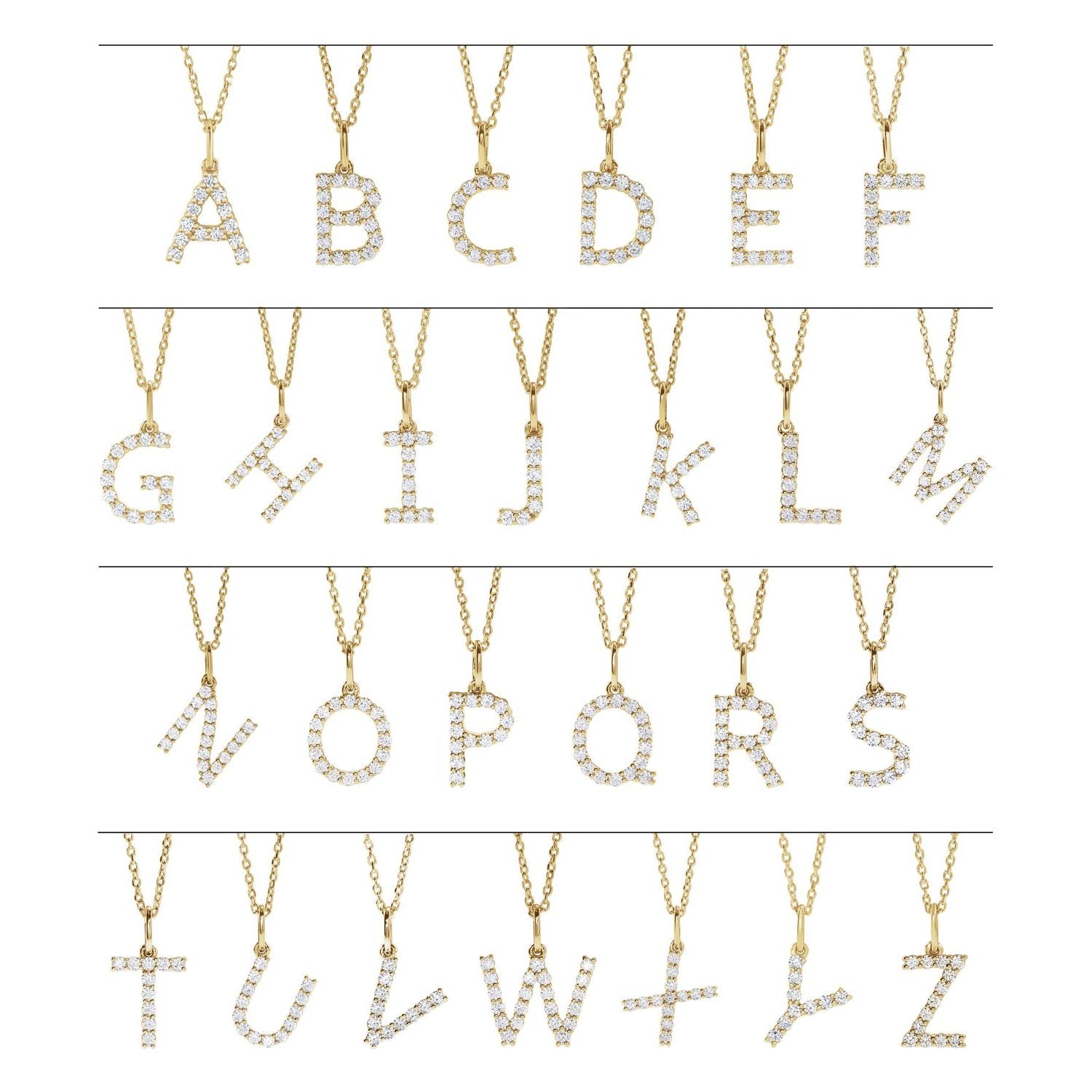 Initial Lab Diamond Pendant