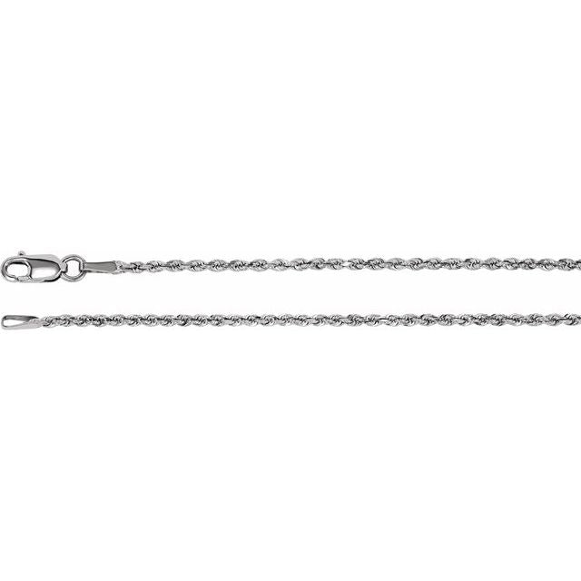 14K Gold 1.6 mm Diamond-Cut Rope Chain