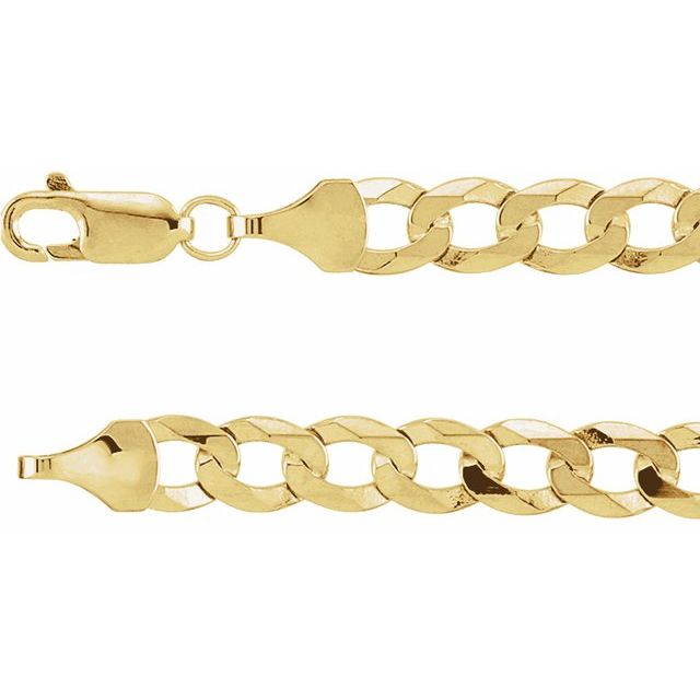 14K Yellow 5.8 Mm Curb Chain 14K Yellow Gold / 18 In - Foto 10