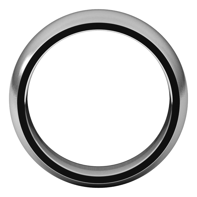 8 毫米半圆形缎面内圈贴合结婚戒指