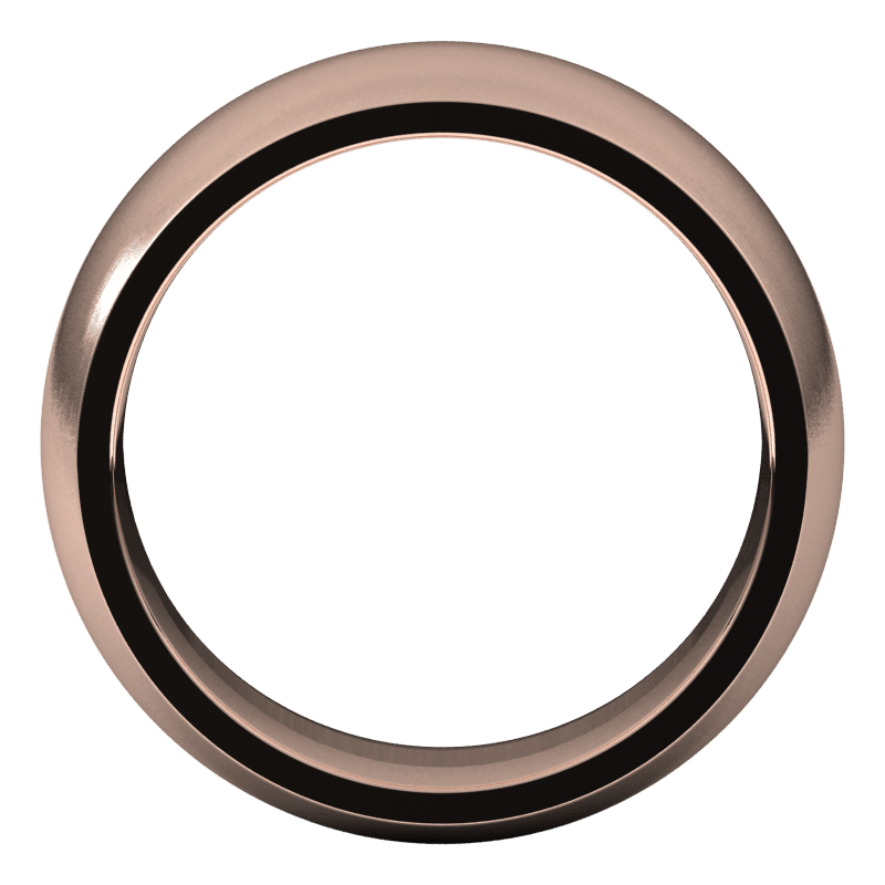 8 毫米半圆形缎面内圈贴合结婚戒指