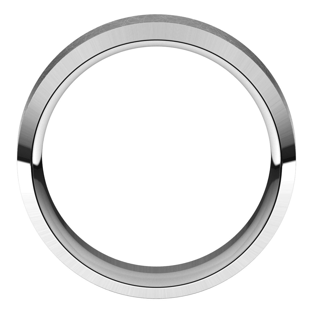 8 毫米平斜边冰纹内圈贴合结婚戒指