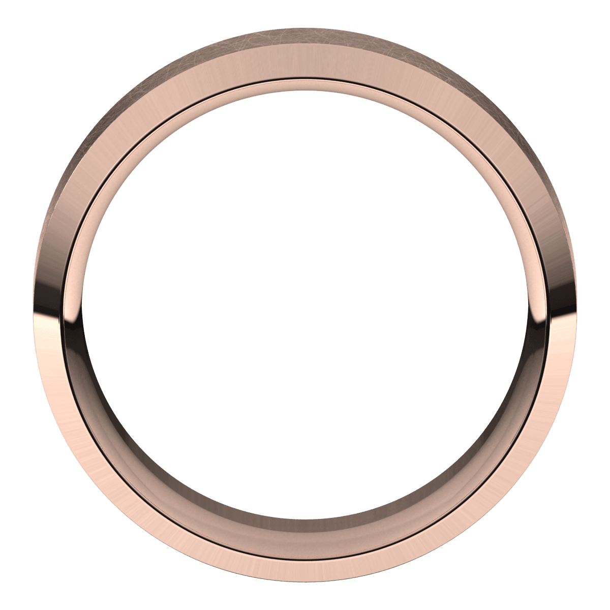 8 毫米平斜边冰纹内圈贴合结婚戒指