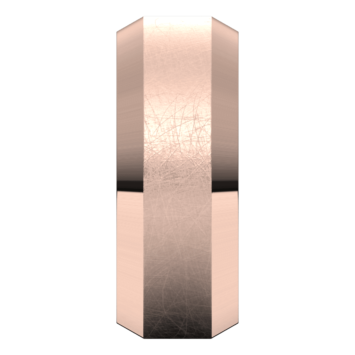 8 毫米平斜边冰纹内圈贴合结婚戒指