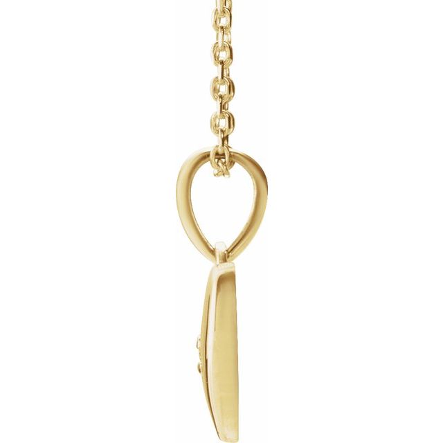 14K Gold Natural Diamond Heart Necklace