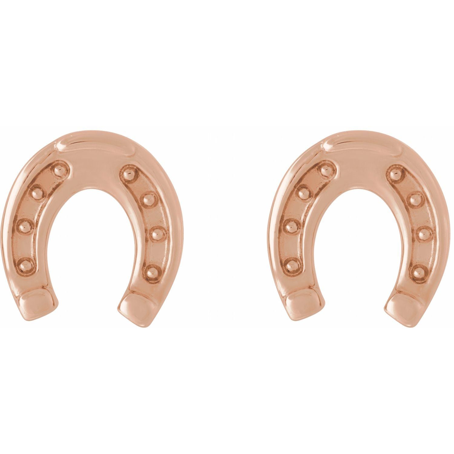 14K Gold Horseshoe Earrings