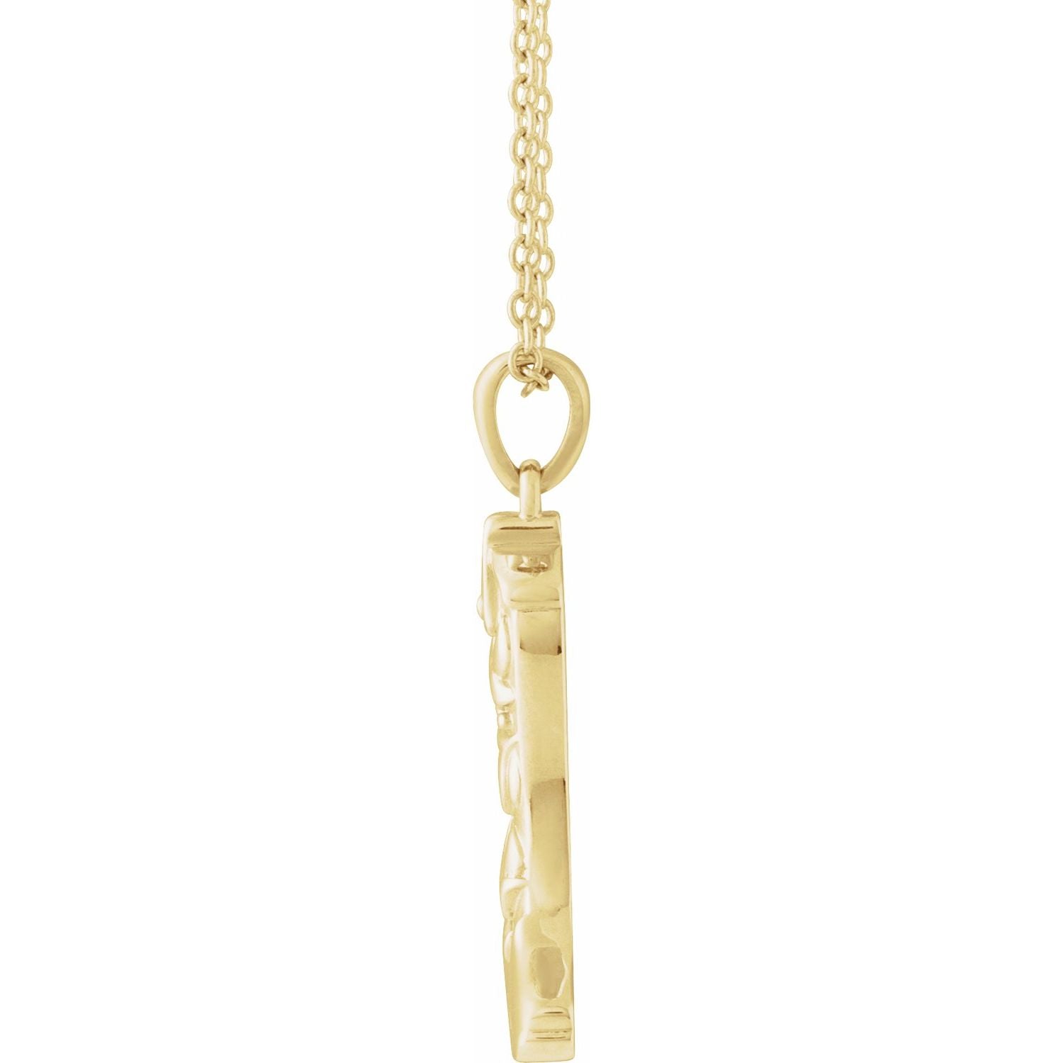 14K Gold Western Boot Necklace